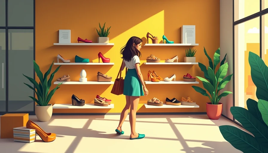 Visual context for platform sandals