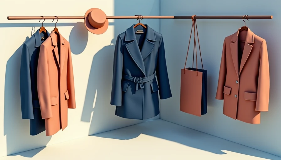 Visual context for cropped trench coat