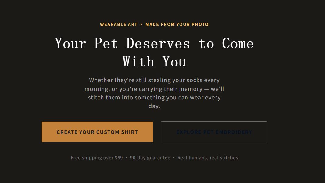 Create Your Custom ShirtExplore Pet Embroidery