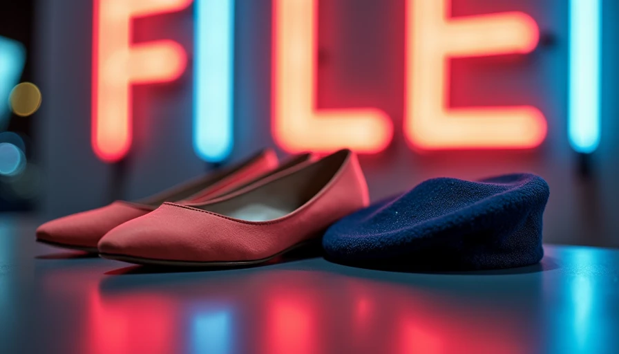 Illustration for french women jeans flat shoes