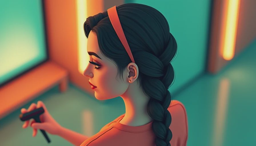 Illustration for headband hairstyles