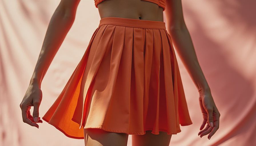 Visual context for orange skirt outfit